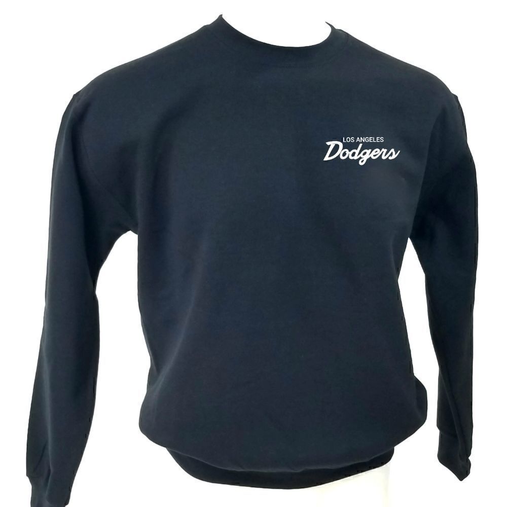 LOS ANGELES DODGERS Double Script Retro Logo MLB Pullover Crewneck, Sweatshirt - Picture 2 of 5